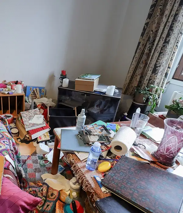 Blick in eine Messiwohnung